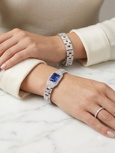 Navya openable Flexible bracelets in American Diamonds openable flexible bracelet AJ42