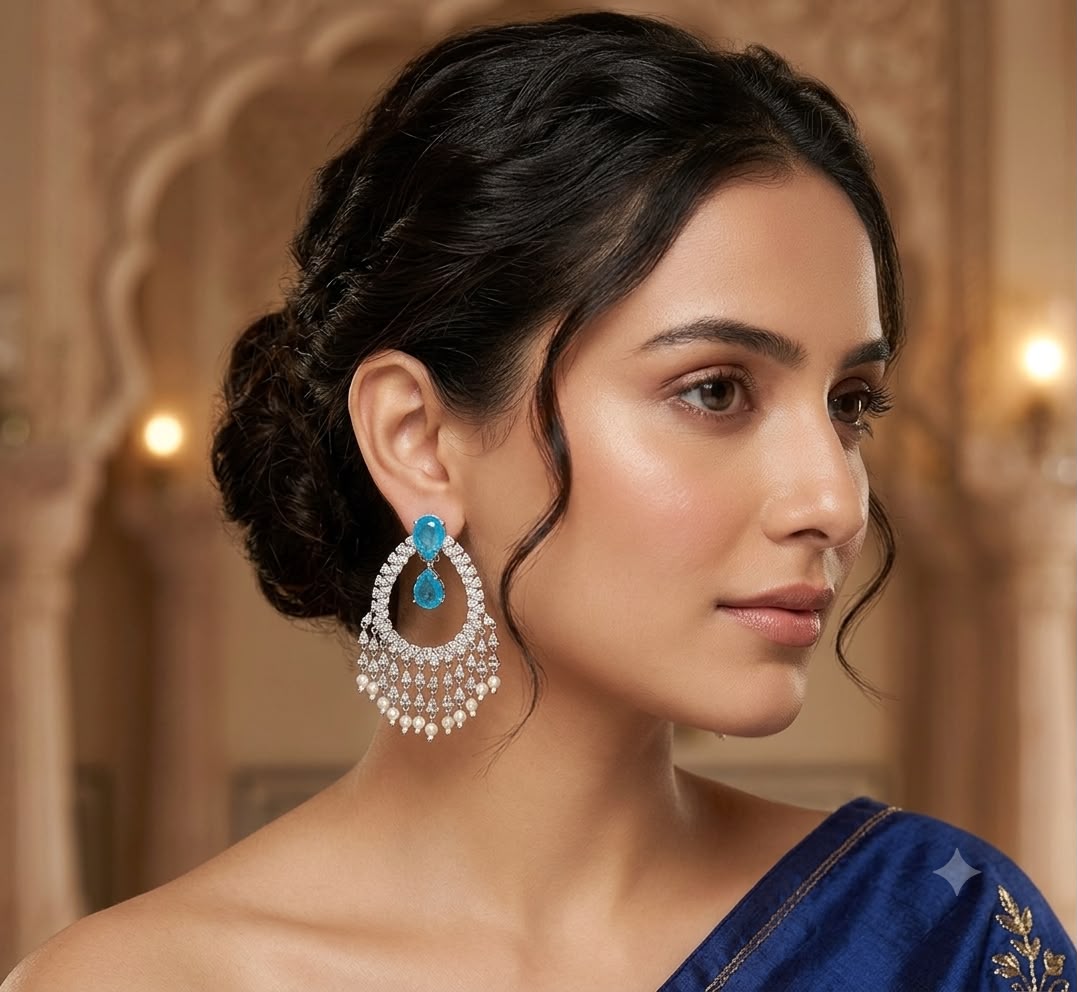 Beautiful Doublet Diamond Chandbali Mention colour names at the time of selection AJ06