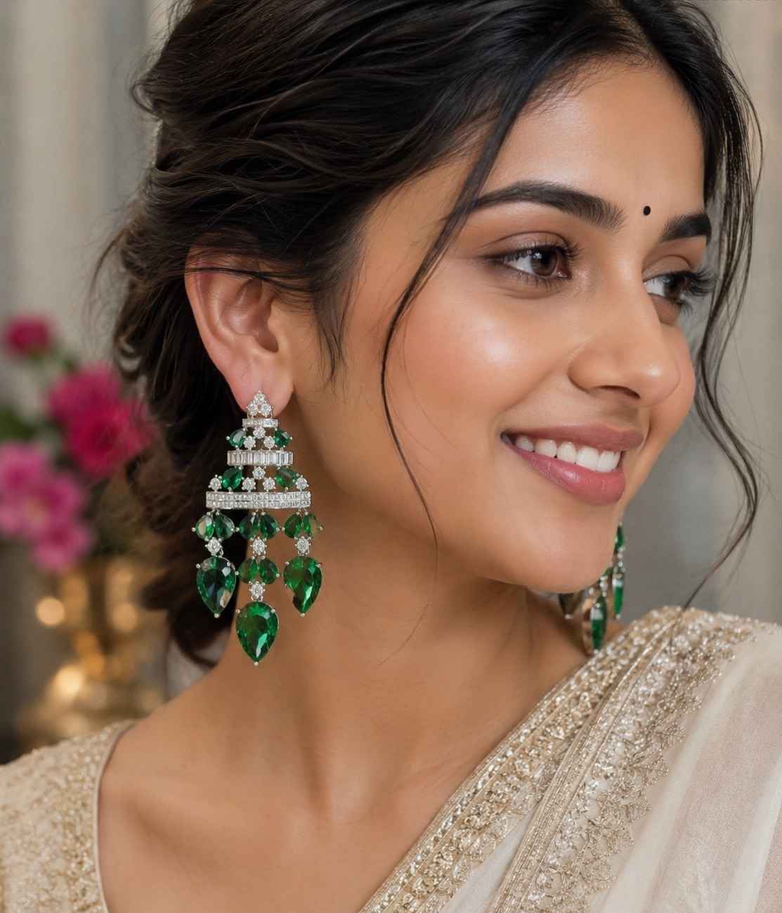 Elegant Exclusive cocktails Danglers in American adiamonds  AJ05