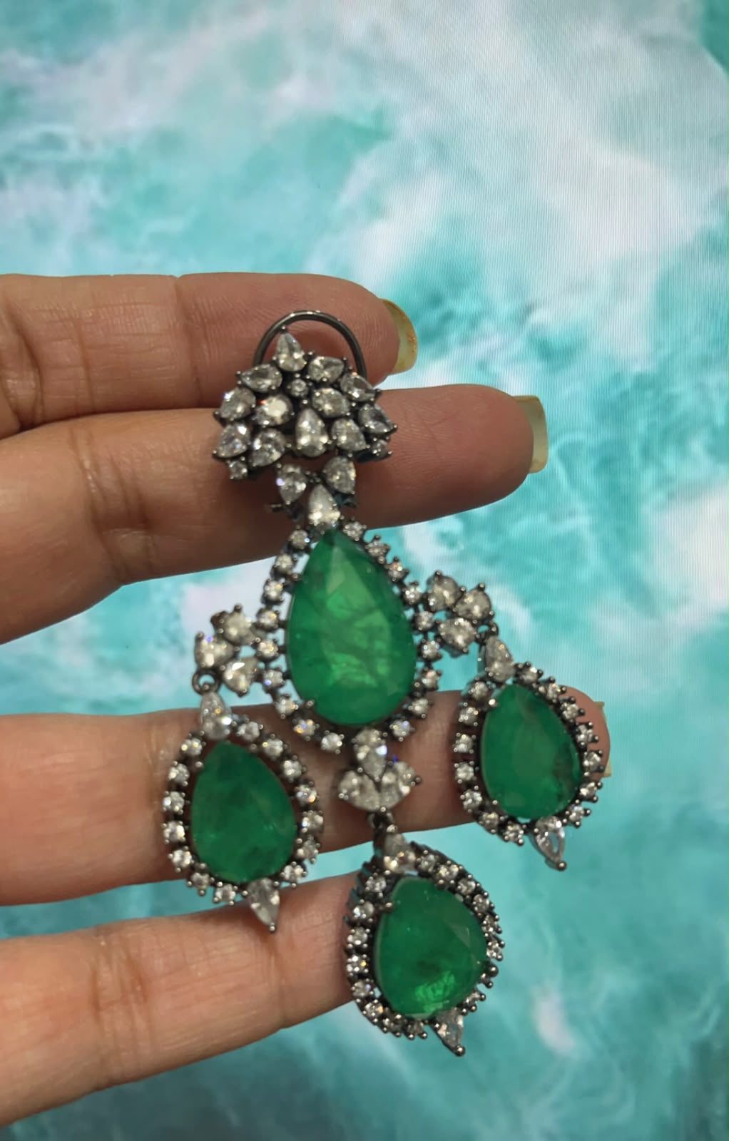 elegant Doublet Diamonds Danglers AJ07