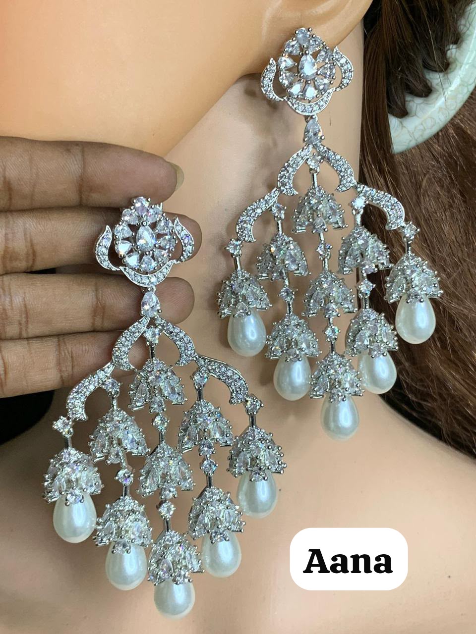 Beautiful American diamond Danglers AJ01