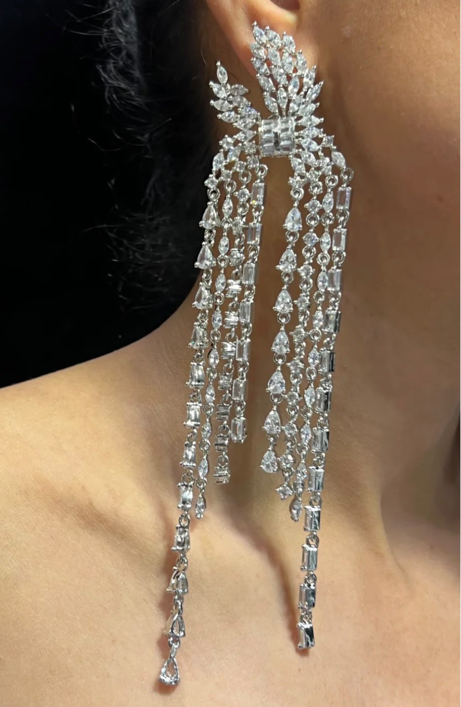 American Diamonds Butterfly Danglers AJ46