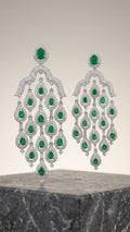 Dazzling Danglers in American diamonds AJ48