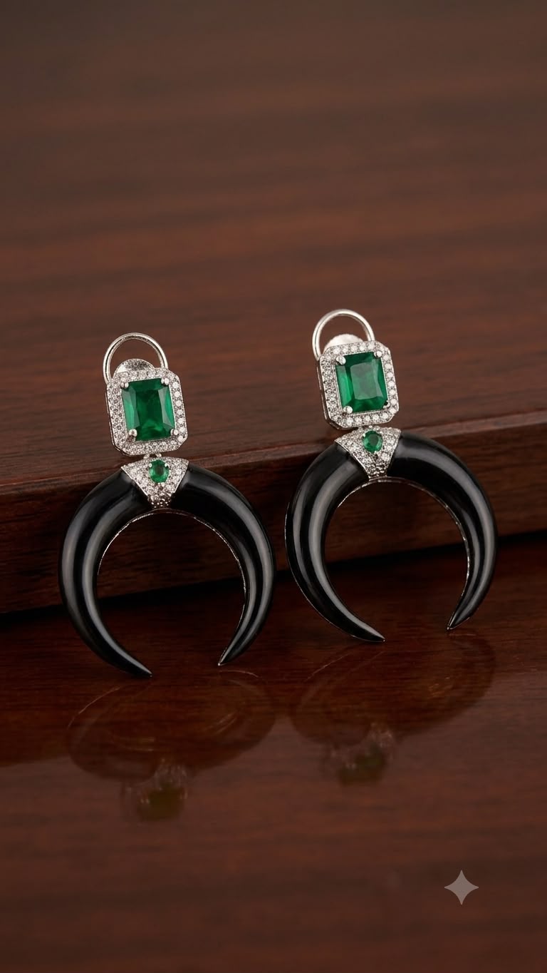 Indo-western Earrings In American diamonds AJ50