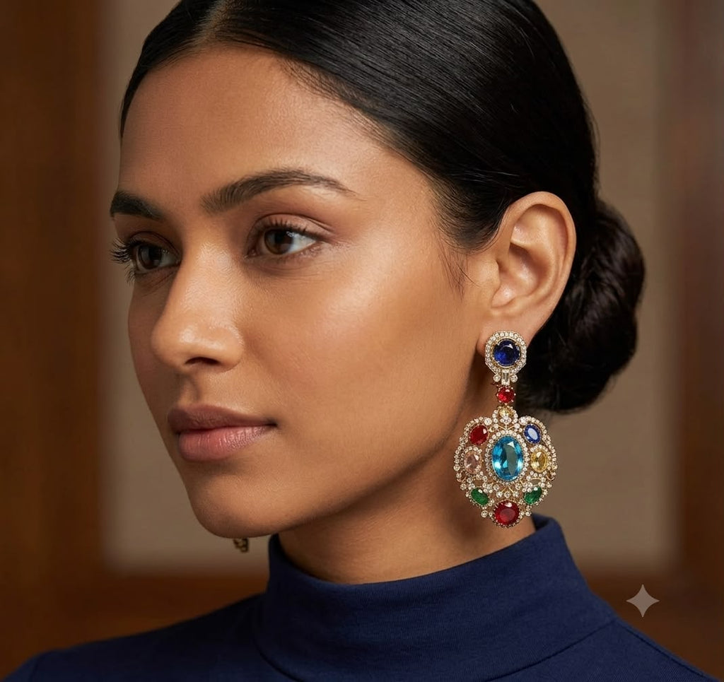 Traditional American Diamond Earrings AJ55