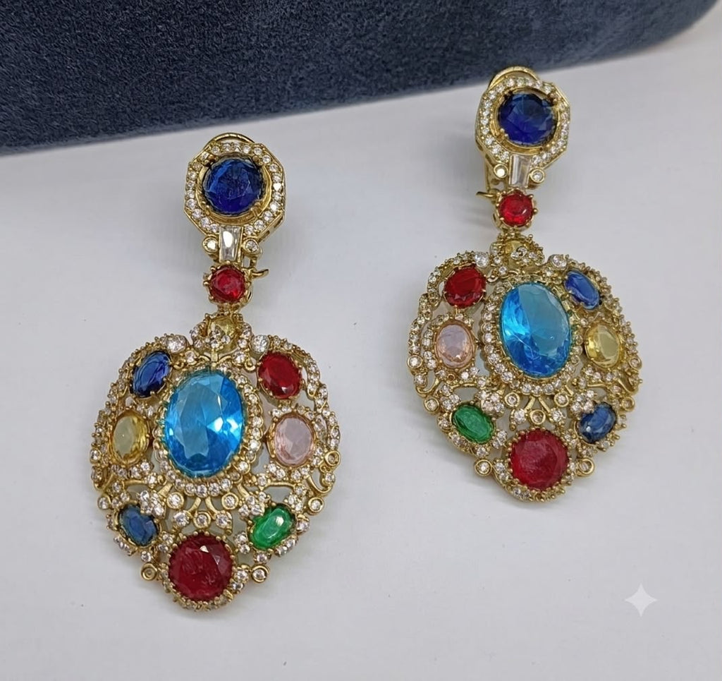 Traditional American Diamond Earrings AJ55