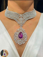 Dreamy Diva Necklace in American Diamonds AJ37