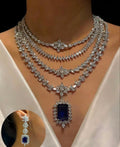 Beautiful Multilayered Necklace in Silver Plating AJ12