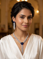 Elegant Seeetheart Necklace in American Diamonds AJ08