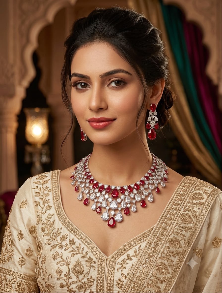 Elegant Celebration Jewellery in American Diamonds AJ10