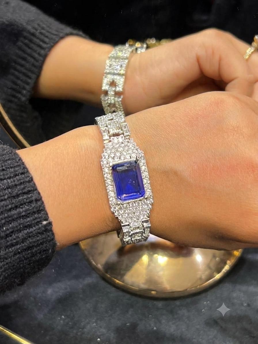 Navya openable Flexible bracelets in American Diamonds openable flexible bracelet AJ42
