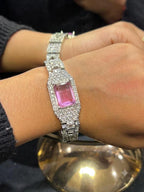 Navya openable Flexible bracelets in American Diamonds openable flexible bracelet AJ42