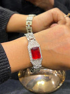 Navya openable Flexible bracelets in American Diamonds openable flexible bracelet AJ42