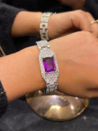 Navya openable Flexible bracelets in American Diamonds openable flexible bracelet AJ42