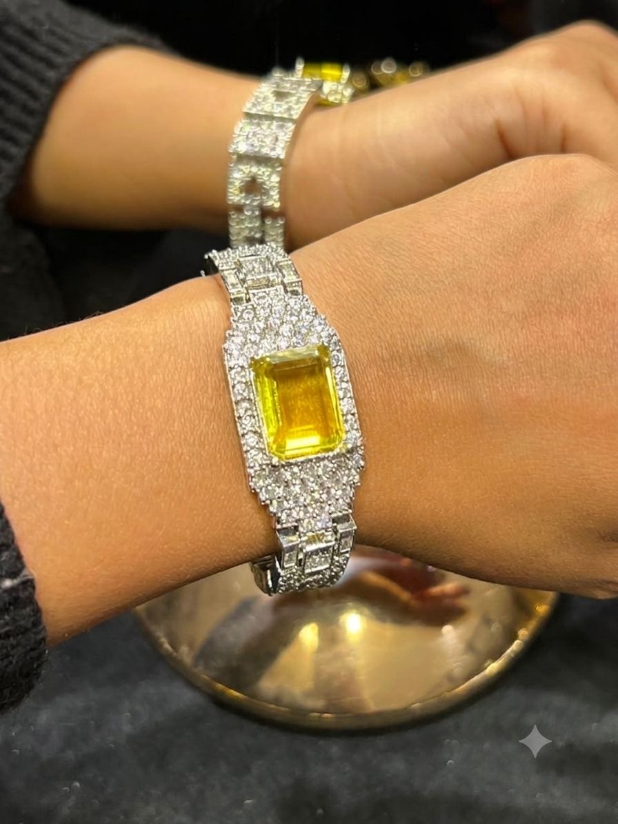Navya openable Flexible bracelets in American Diamonds openable flexible bracelet AJ42