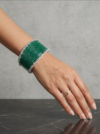 Beautiful Saiyaara Bracelets in invisible settings of American diamonds are openable AJ17