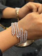 Elegant Amrita openable bracelets Designer collection in silver and gold touch AJ16