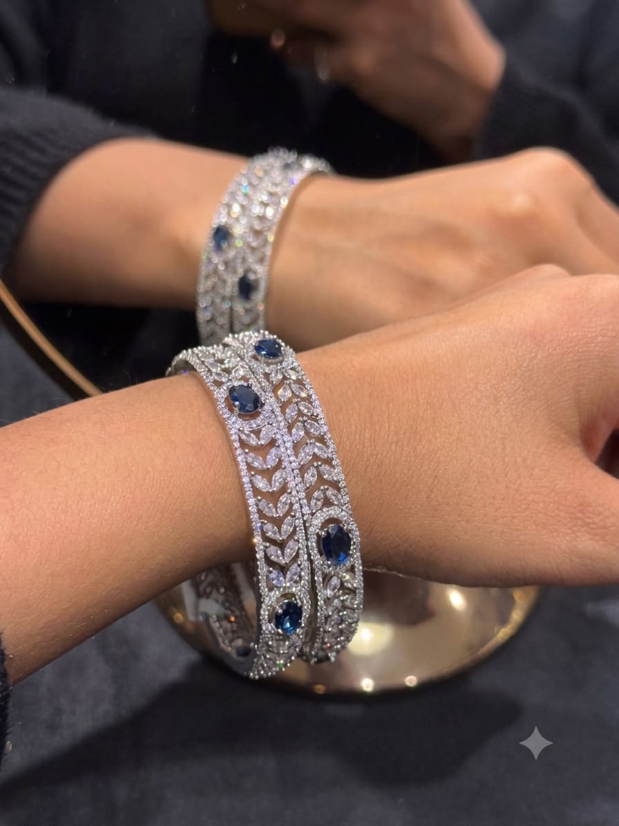 Shikha Bangles each pair of 2 bangles American diamond bangles AJ28