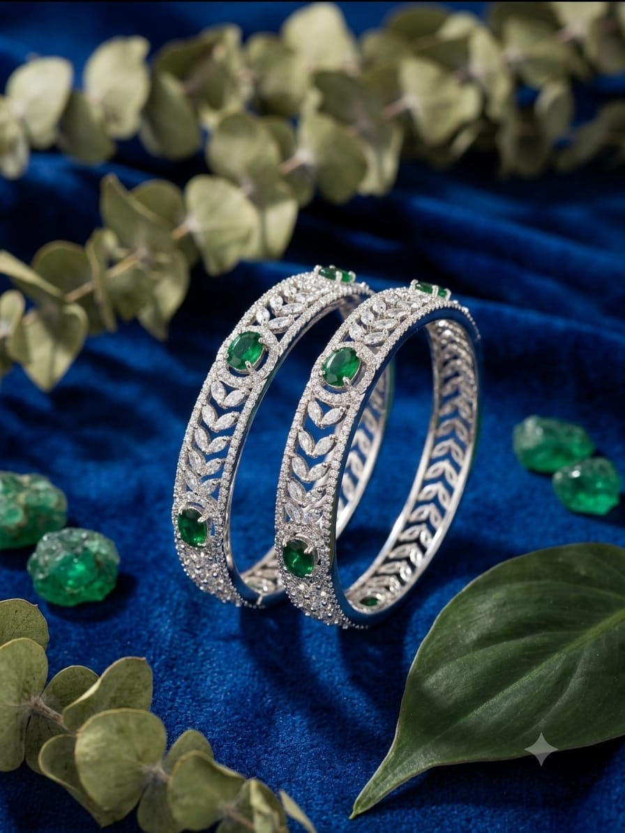 Shikha Bangles each pair of 2 bangles American diamond bangles AJ28