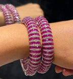 Mannat Bangles: each pair of bangles, American diamond, openable bangles in an invisible setting AJ25