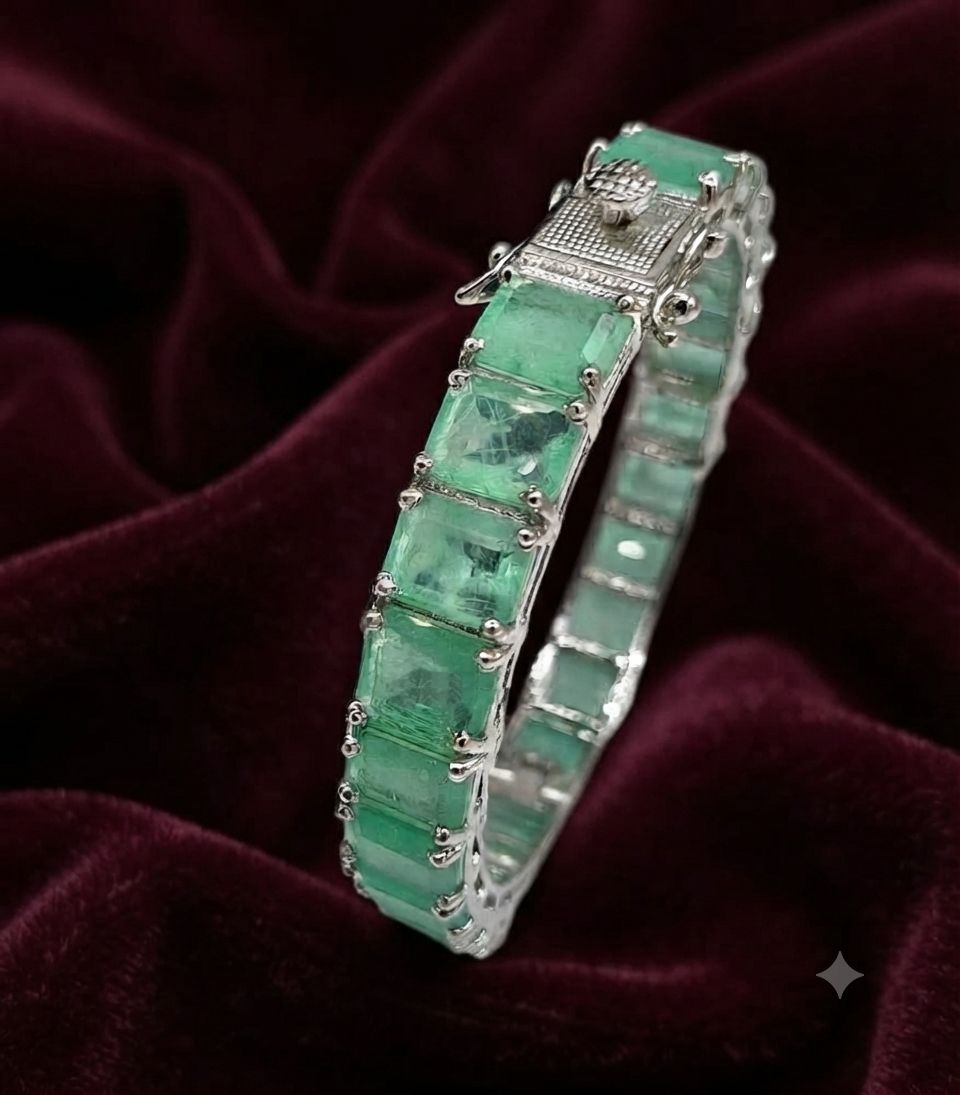 Divya Openable Bangle, each one openable bangle, Doublet Diamond bangle in silver plating AJ29