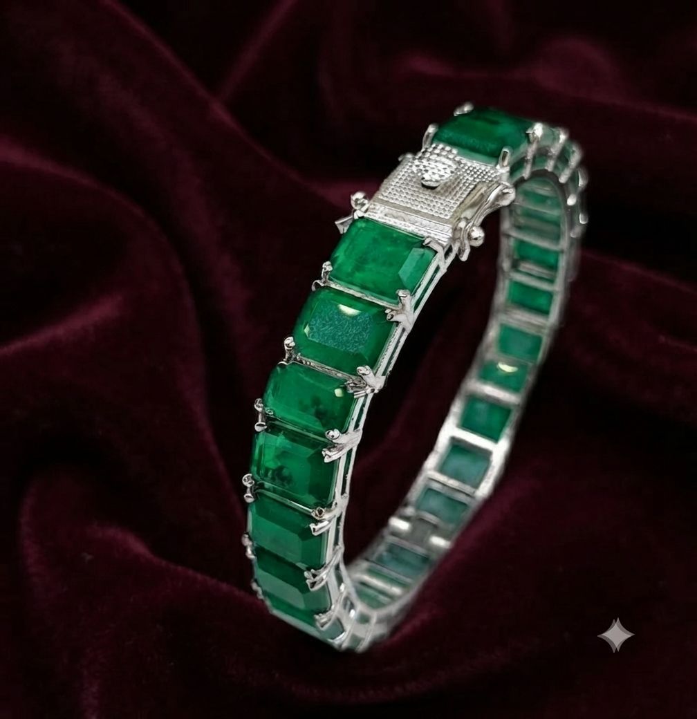 Divya Openable Bangle, each one openable bangle, Doublet Diamond bangle in silver plating AJ29