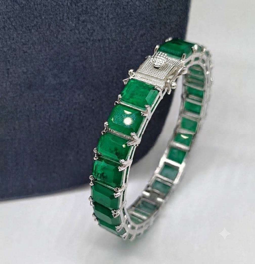 Divya Openable Bangle, each one openable bangle, Doublet Diamond bangle in silver plating AJ29