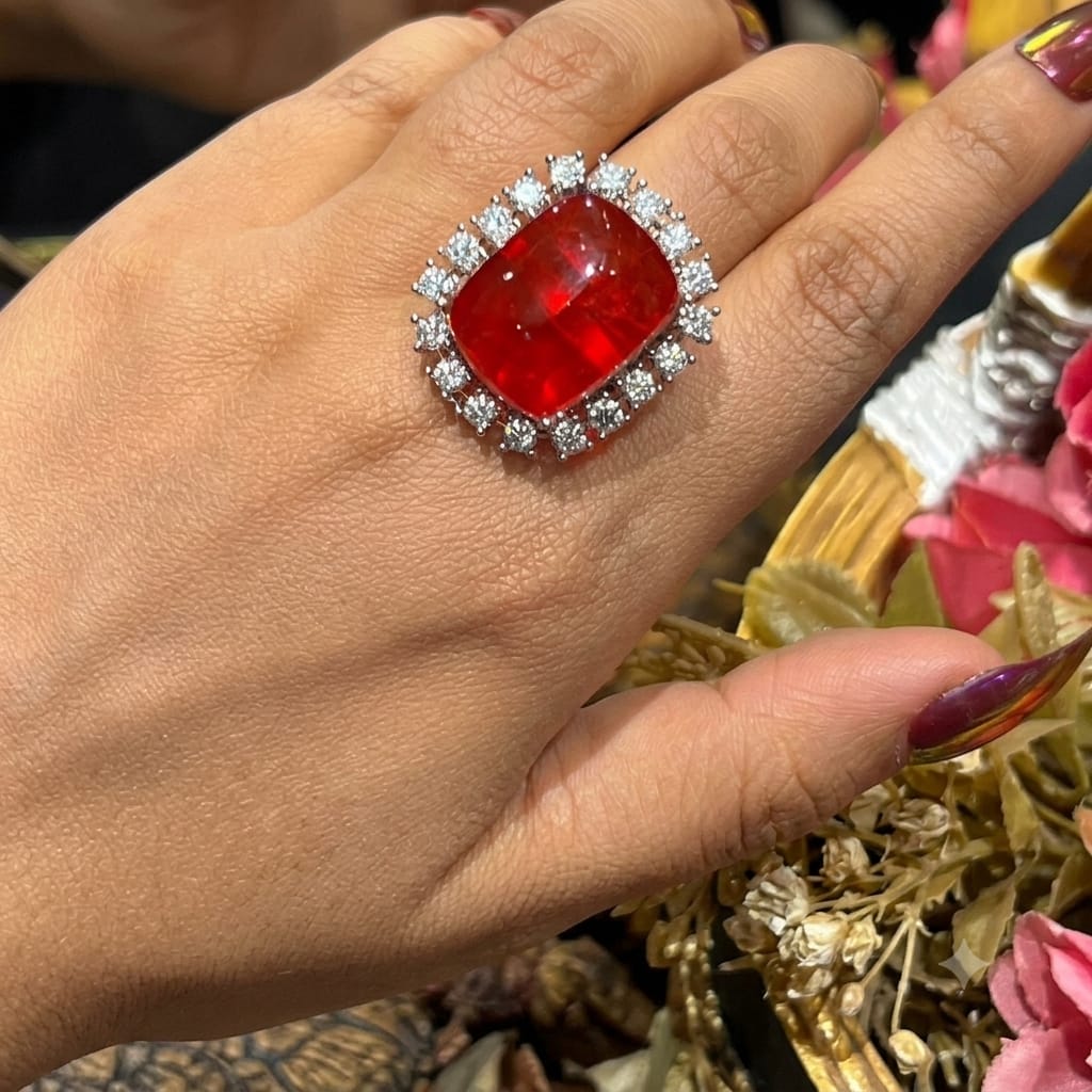 Jiva Rings Gold-plated Rings in adjustable size in Doublet Diamonds AJ32