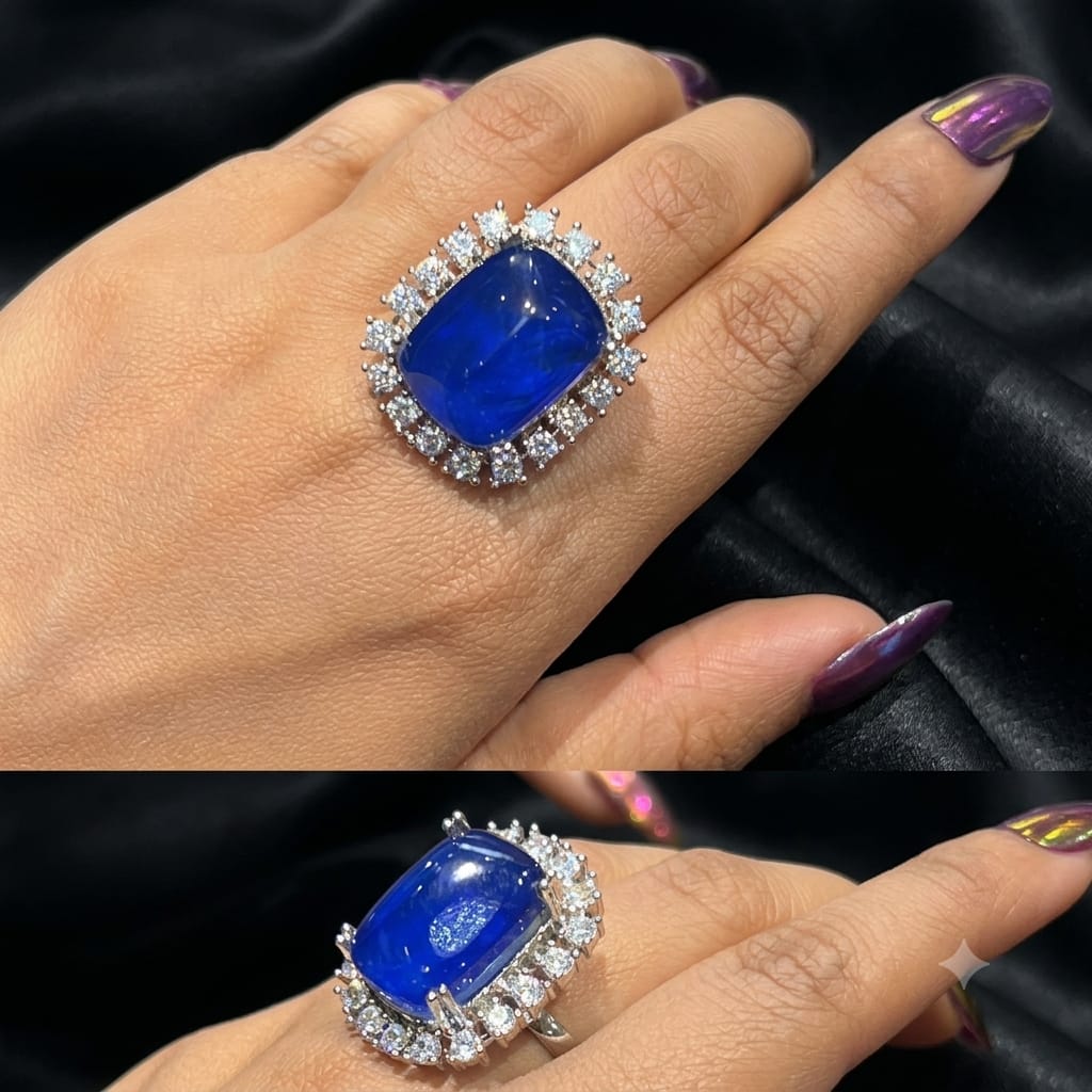 Jiva Rings Gold-plated Rings in adjustable size in Doublet Diamonds AJ32