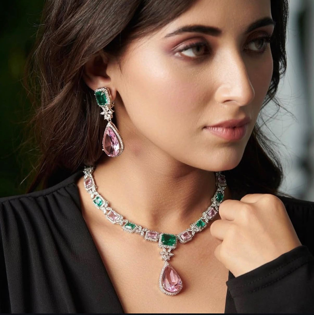Glam Girly  sets in American Diamonds AJ66