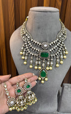 Minakshi layered sets in gold plating Kundan Moissanite sets in doublets AJ71