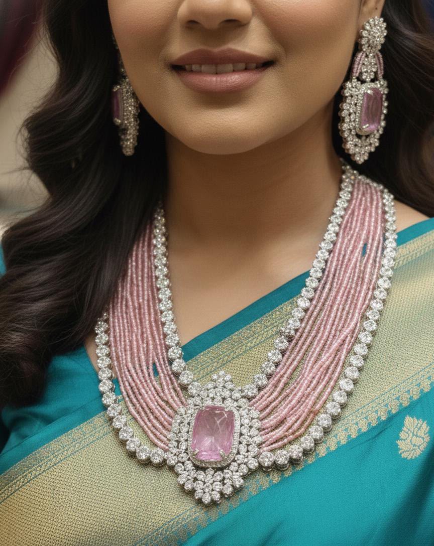 Malika Sets in beads and American Diamonds AJ70
