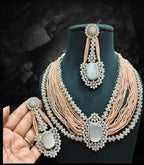 Malika Sets in beads and American Diamonds AJ70