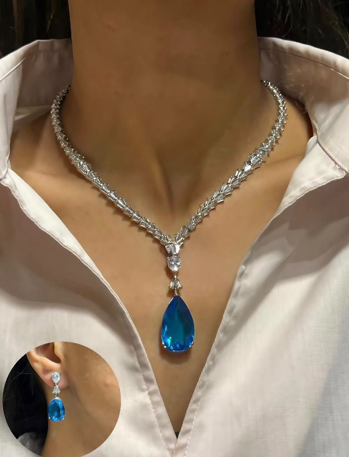 Priyanka Sleek sets in Princess-cut diamonds in imitation jewellery AJ76