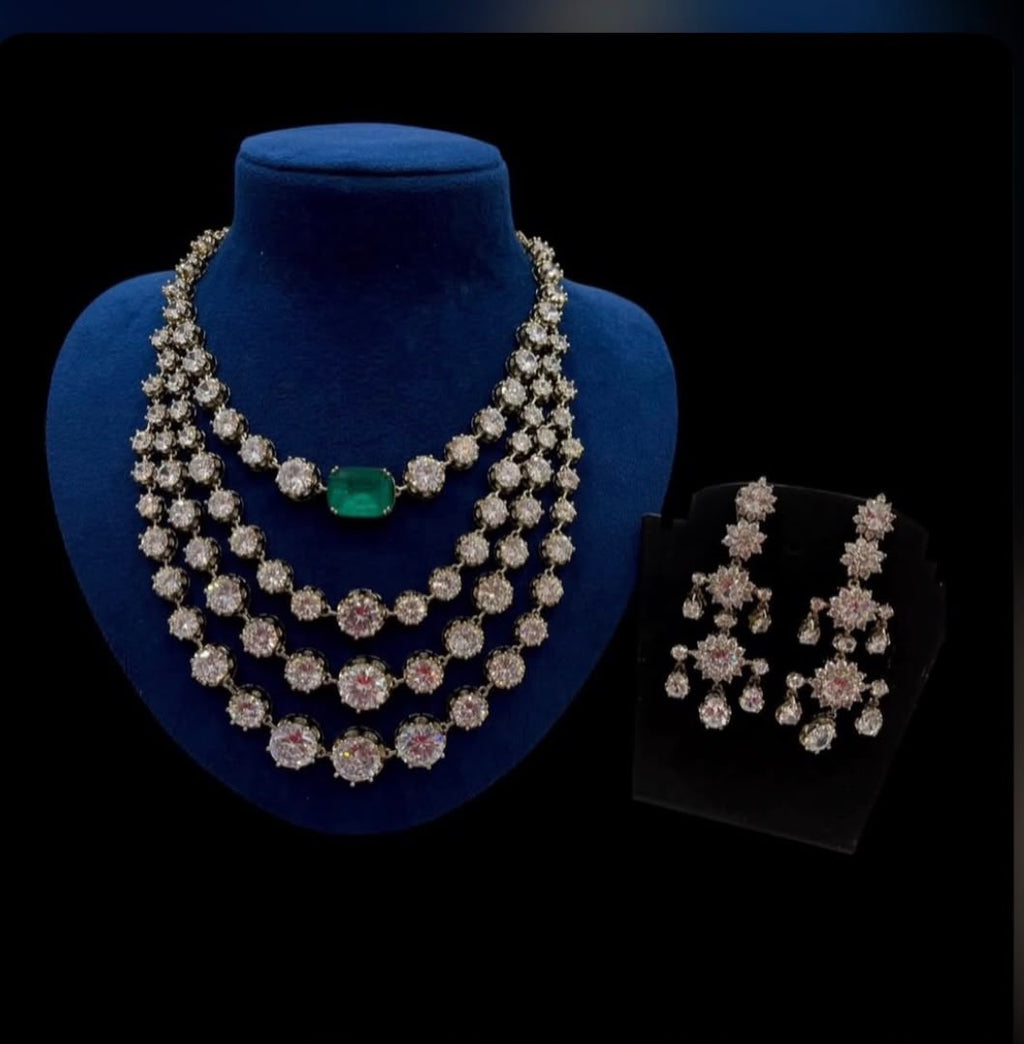 Rita  layered Sets 22 carat Mehndi gold plated sets in imitation jewellery Celebrity inspired AJ77