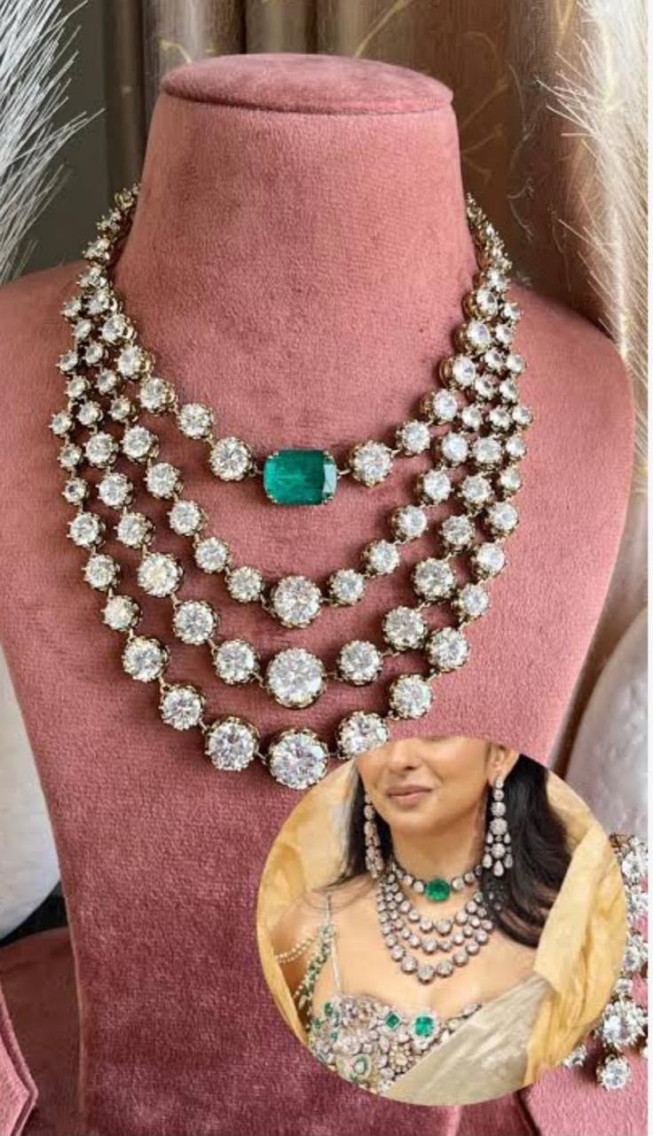 Rita  layered Sets 22 carat Mehndi gold plated sets in imitation jewellery Celebrity inspired AJ77